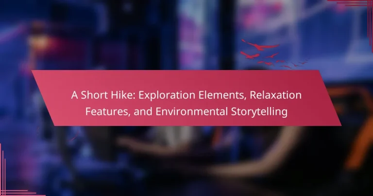 A Short Hike: Exploration Elements, Relaxation Features, and Environmental Storytelling
