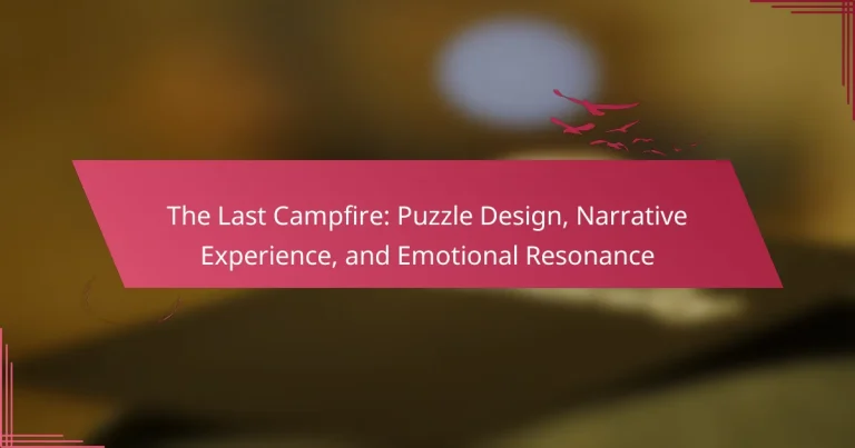 The Last Campfire: Puzzle Design, Narrative Experience, and Emotional Resonance