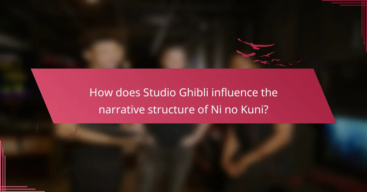 How does Studio Ghibli influence the narrative structure of Ni no Kuni?